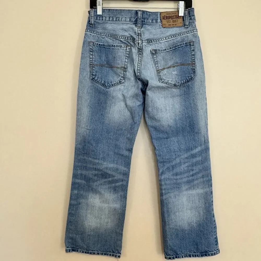 Aeropostale Light Blue Bootcut Jeans for Men